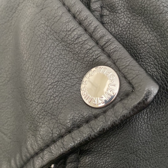 LEVI BELTED FAUX LEATHER MOTO JACKET - Picture 5 of 6